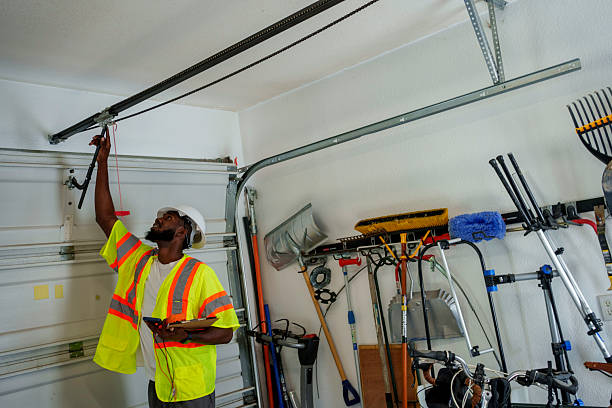 Professional Garage Door Panel Replacement technician working in Clarksville, TN